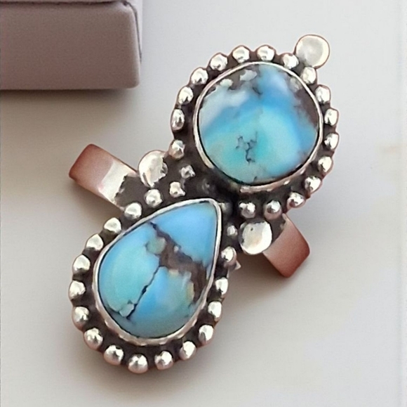 Jewelry - GOLDEN HILLS TURQUOISE RING 925 STERLING SILVER SIZE 7